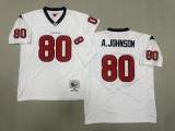 Houston Texans 80 Andre Johnson Football Jersey White retro