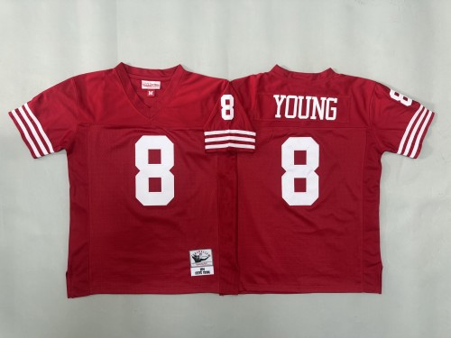 Youth San Francisco 49ers 8 Steve Young Football Jersey Red Retro