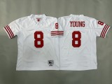 Youth San Francisco 49ers 8 Steve Young Football Jersey White Retro