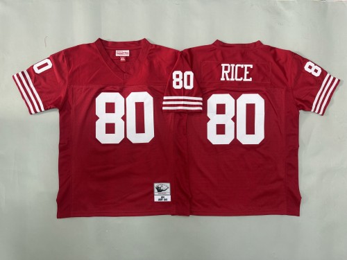 Youth San Francisco 49ers 80 Jerry Rice Football Jersey Red Retro