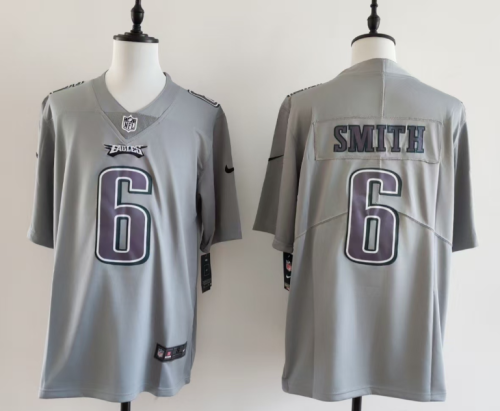 Philadelphia Eagles 6 DeVonta Smith Football Jersey Legend Gray