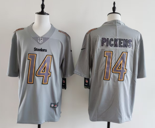 Pittsburgh Steelers 14 George Pickens Football Jersey Legend Gray