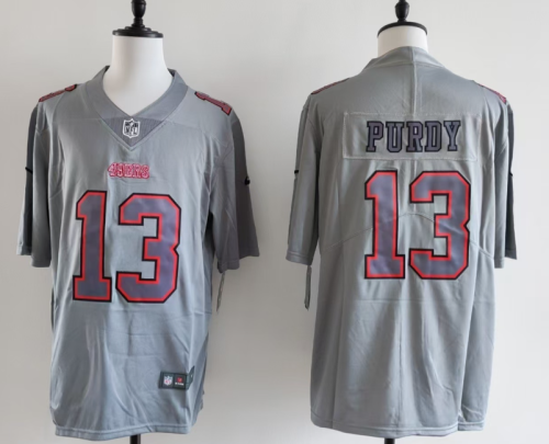 San Francisco 49ers 13 Brock Purdy Football Jersey Legend Gray