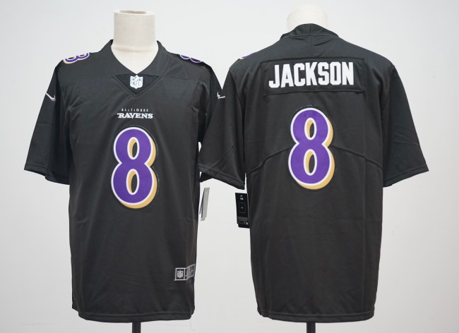 Baltimore Ravens 8 Lamar Jackson Football Jersey Legend Black Fashion Edition