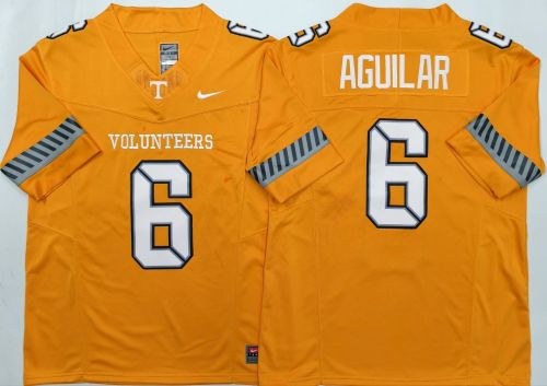 Tennesse Volunteers 6 Joey Aguilar Coolege Football Jersey Orange Three Dynasties