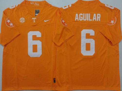 Tennesse Volunteers 6 Joey Aguilar Coolege Football Jersey OrangeThree Dynasties