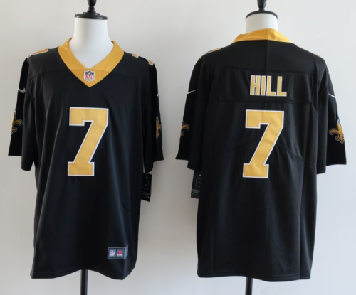 New Orleans Saints 7 Taysom Hill Football Jersey Legend Black