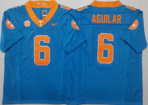 Tennesse Volunteers 6 Joey Aguilar Coolege Football Jersey BlueThree Dynasties