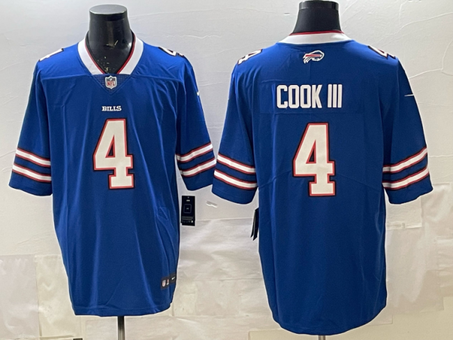 Buffalo Bills 4 James Cook III Football Jersey Legend Blue