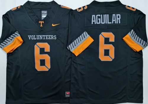 Tennesse Volunteers 6 Joey Aguilar Coolege Football Jersey Black Three Dynasties