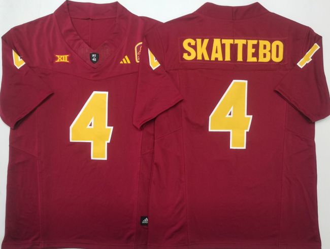 Arizona Sun Devis 4 Cam Skattebo College Football Jersey Red Three Dynasties