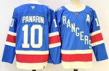 Fanatics New York Rangers 10 Artemi Panarin Ice Hockey Jersey Blue