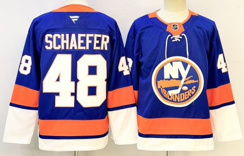 Fanatics New York Islanders 48 Matthew Schaefer Ice Hockey Jersey Blue