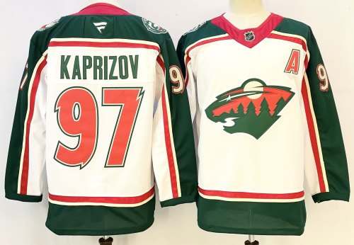 Fanatics Minnesota Wild 97 Kirill Kaprizov Ice Hockey Jersey White