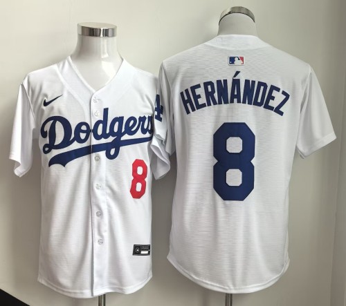 Los Angeles Dodgers 8 Enrique Hernández Baseball Jersey White