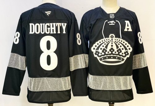 Fanatics Los Angeles Kings 8 Drew Doughty Ice Hockey Jersey Black