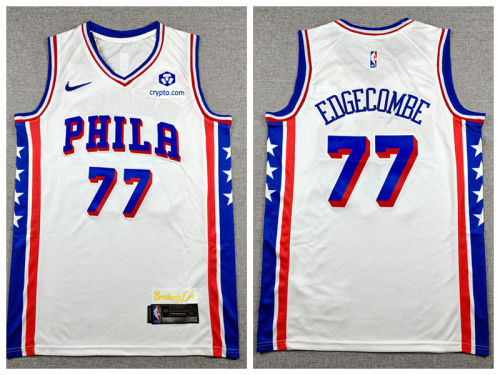 Philadelphia 76ers 77 Vj Edgecombe Basketball Jersey White