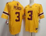 Minnesota Golden Gophers 3 Koi Perich College Football Jersey Yellow Three Dynasties