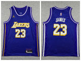 Youth Jordan Los Angeles Lakers 23 LeBron James Basketball Jersey Purple