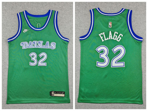 Youth Dallas Mavericks 32 Cooper Flagg Basketball Jersey Green