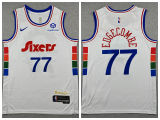 Philadelphia 76ers 77 Vj Edgecombe Basketball Jersey White City Edition