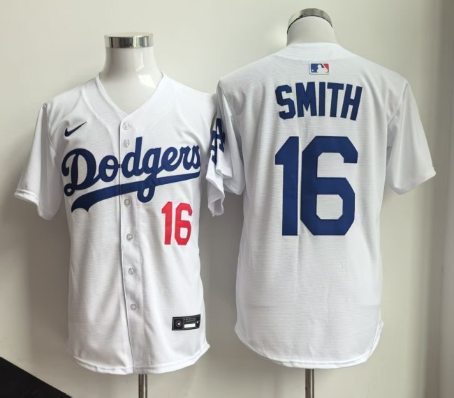 Los Angeles Dodgers 16 Will Smith Baseball Jersey White