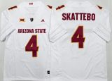 Arizona Sun Devis 4 Cam Skattebo College Football Jersey White Three Dynasties