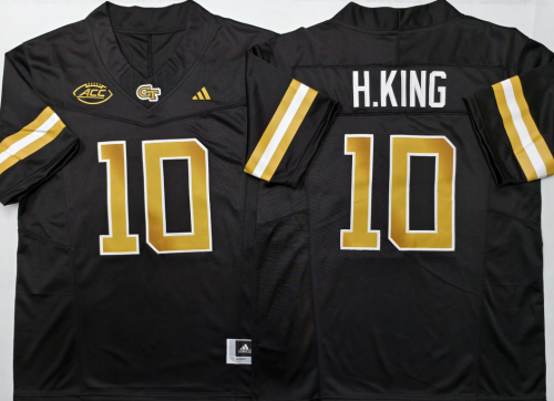 Georgia Tech 10 Haynes King College Football Jersey Black Three Dynasties