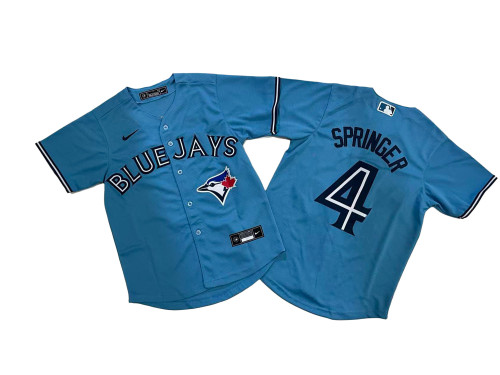 Youth Toronto Blue Jays 4 George Springer Baseball Jersey Blue