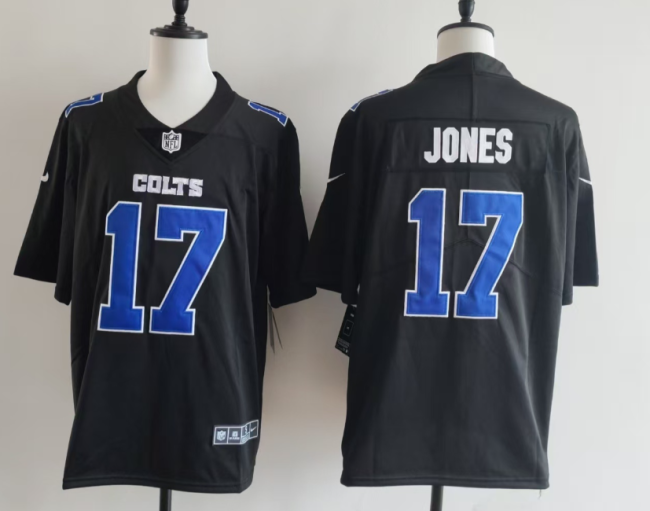 Indianapolis Colts 17 Daniel Jones Football Jersey Legend Black