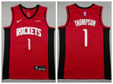 Houston Rockets 1 Amen Thompson Basketball Jersey Red