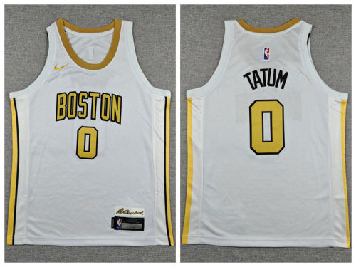 Youth Boston Celtics 0 Jayson Tatum Basketball Jersey White City version