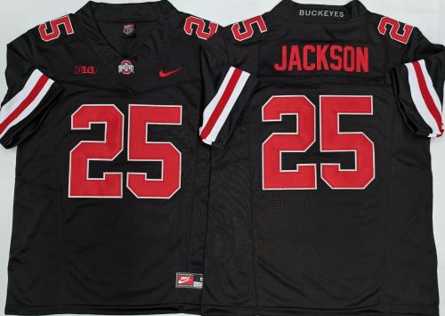 Ohio State 25 Bo Jackson College Football Jersey Black Three Dynasties