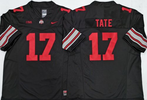 Ohio State 17 Carnell Tate College Football Jersey Black Three Dynasties