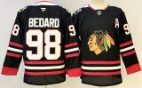 Fanatics Chicago Blackhawks 98 Connor Bedard Ice Hockey Jersey Black