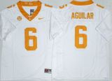 Tennesse Volunteers 6 Joey Aguilar Coolege Football Jersey White Three Dynasties