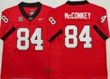 GEORGIA bulldogs 84 Ladd McConkey Coolege Football Jersey Red Three Dynasties