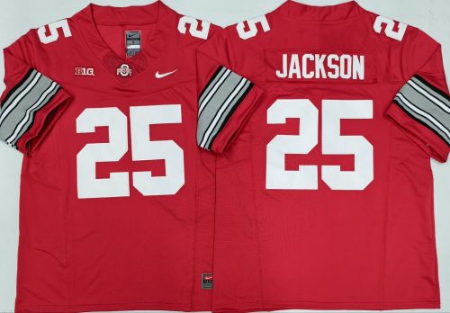 Ohio State 25 Bo Jackson College Football Jersey Red Three Dynasties