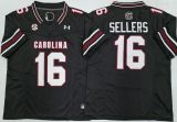 South Carolina Gamecock 16 LaNorris Sellers College Football Jersey Black Three Dynasties