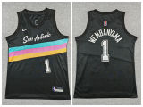 Youth San Antonio Spurs 1 Victor Wembanyama Basketball Jersey Black