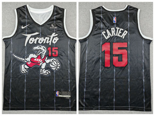Toronto Raptors 15 Vince Carter Basketball Jersey Black