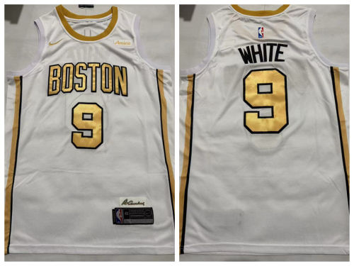 Boston Celtics 9 Derrick White Basketball Jersey White City version