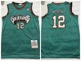 Memphis Grizzlies 12 Ja Morant Basketball Jersey Green Retro