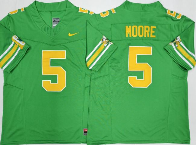Oregon Ducks 5 Dante Moore College Football Jersey Green Three Dynasties