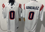 New England Patriots 0 Christian Gonzalez Football Jersey Legend White Three Generations