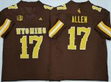 Wyoming Cowboys 17 Josh Allen Coolege Football Jersey Coffee Three Dynasties