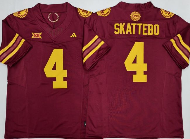 Arizona Sun Devis 4 Cam Skattebo College Football Jersey Red Three Dynasties