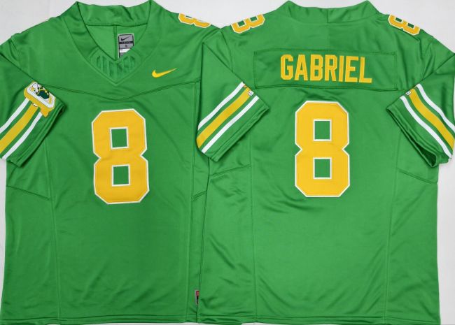 Oregon Ducks 8 Dillon Gabriel College Football Jersey Green Three Dynasties