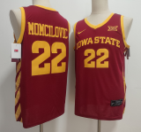 Iowa State Cyclones #22 Milan Momcilovic College Basketball Jersey Red