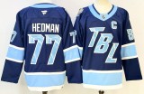 Fanatics Tampa Bay Lightning 77 Victor Hedman Ice Hockey Jersey Navy Blue